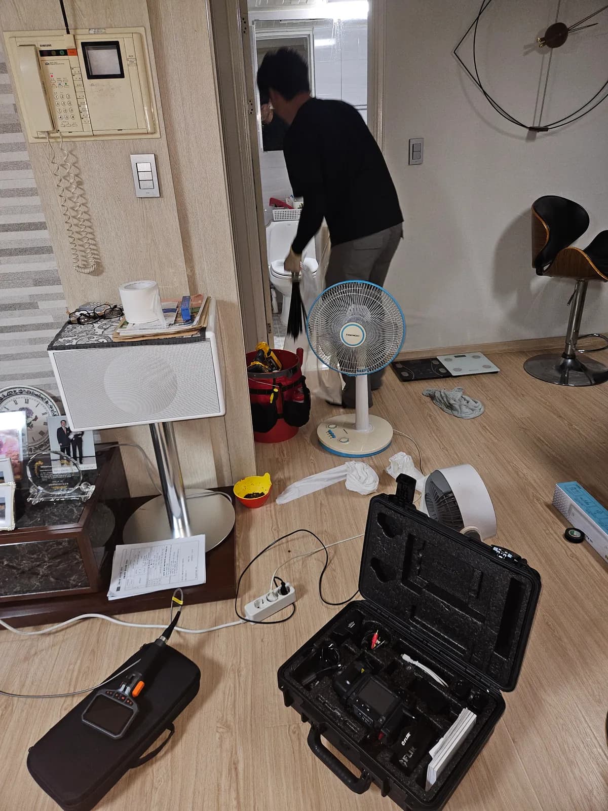 부천시 원미구 상동 온수배관 누수 보수 범위 안내 참고 사진